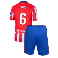 Echipament fotbal Atletico Madrid Koke #6 Tricou Acasa 2024-25 pentru copii maneca scurta (+ Pantaloni scurti)